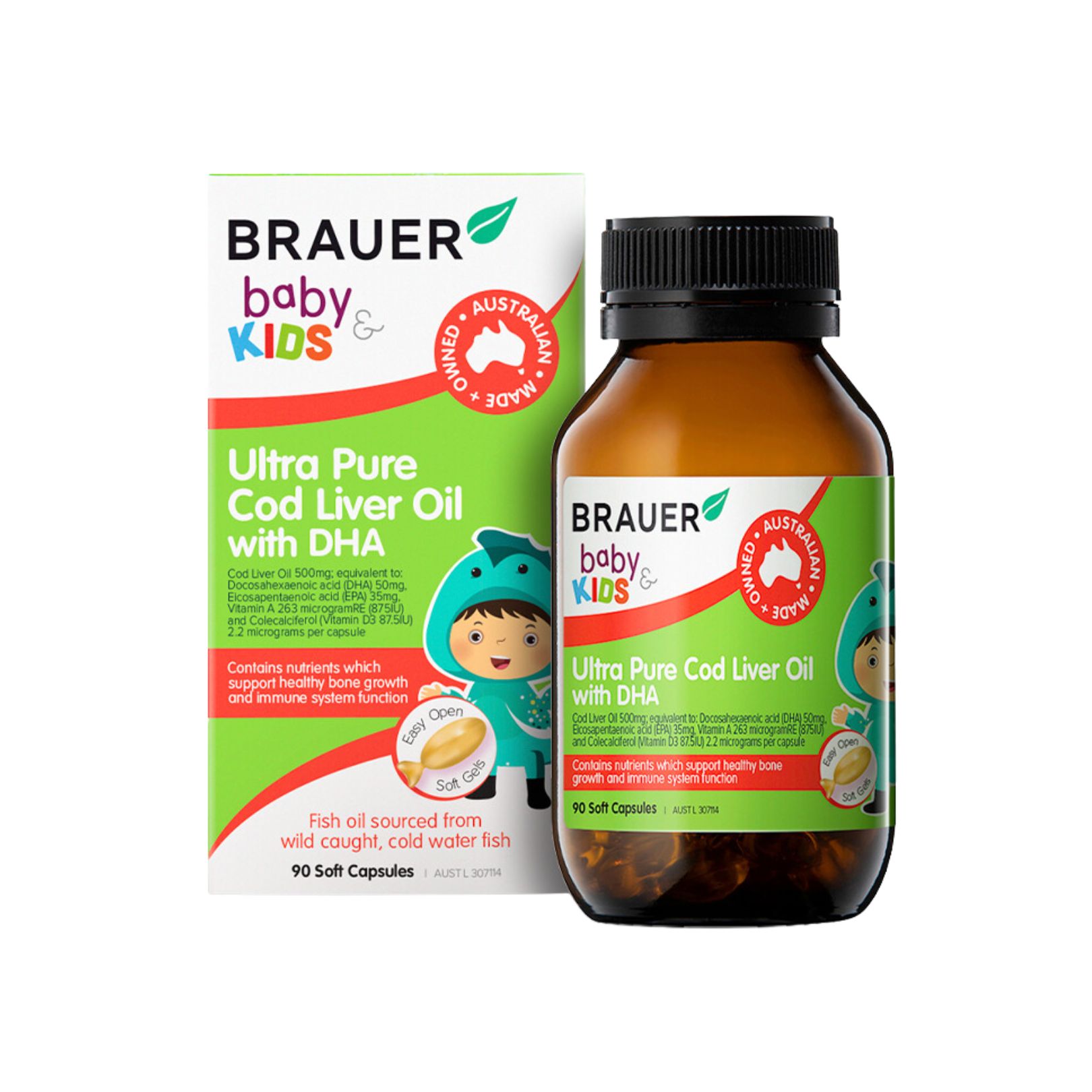 Ultra Pure Cod Liver Oil C/90v BRAUER
