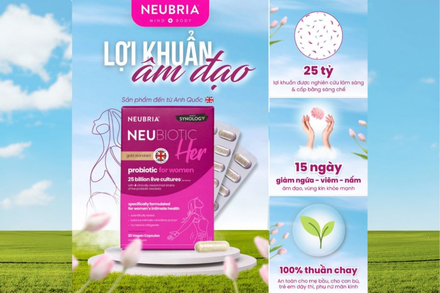 NeuBiotic Her H/30v NEUBRIA Men Phụ Khoa Thuần Chay
