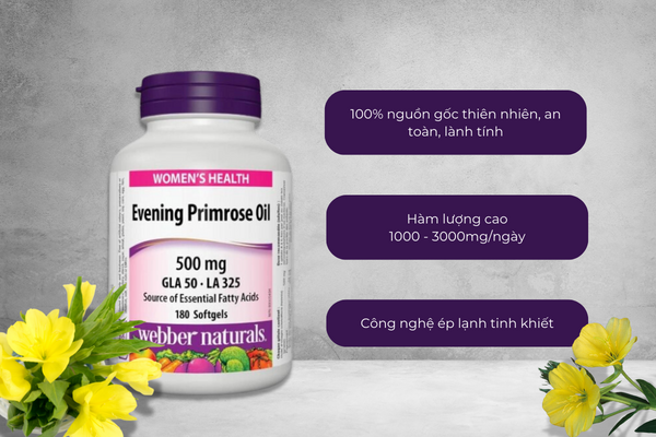 EPO L/180v WEBBER NATURALS Hoa Anh Thảo Cân Bằng Nội Tiết Tố Nữ